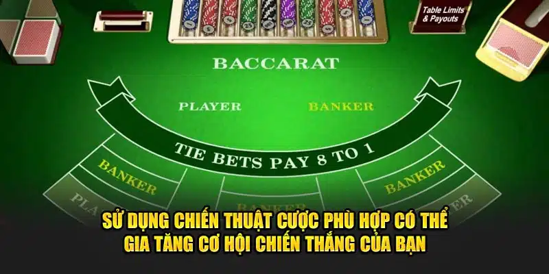 Sử dụng chiến thuật cược phù hợp có thể gia tăng cơ hội chiến thắng của bạn.