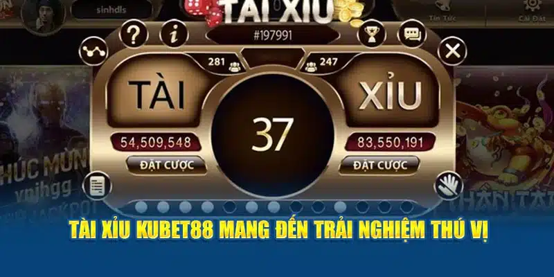 Tài xỉu Kubet88 mang đến trải nghiệm thú vị